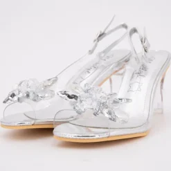 LAURA VITA Sandale a talon mira01 blanc 35/41 Femme ARGENT Sale