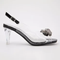 LAURA VITA Sandale a talon mira01 blanc 35/41 Femme NOIR Hot