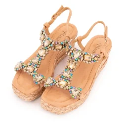 LAURA VITA Sandale compensee mareio11 t36/41 Femme BEIGE Sale