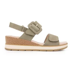 CAPRICE Sandale compensee nubuck olive 36/41 Femme KAKI Sale