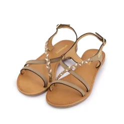 LES TROPEZIENNES PAR M.BELARBI Sandale Hanano taupe-or Femme BEIGE Best