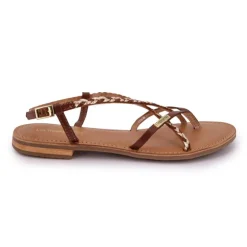 LES TROPEZIENNES PAR M.BELARBI Sandales à entre-doigts irisé Monatres Femme MARRON Best