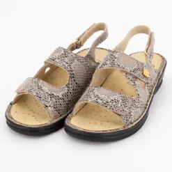 SCHOLL Sandales à scratch nevia sandal motif croco Femme BEIGE Online