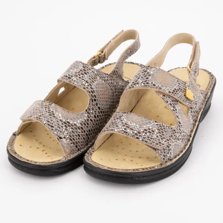 SCHOLL Sandales à scratch nevia sandal motif croco Femme BEIGE Online
