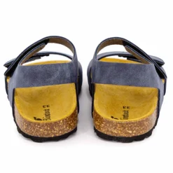 BIOSTOCK Sandales à scratch double bride Enfant BLEU FONCE Clearance