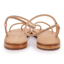 LES TROPEZIENNES PAR M.BELARBI Sandales à strass Hodaxa argent Femme OR ROSE