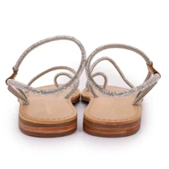 LES TROPEZIENNES PAR M.BELARBI Sandales à strass Hodaxa Femme ARGENT