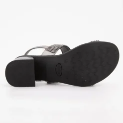 SCHOLL Sandales à talons es élysees à strass Femme NOIR