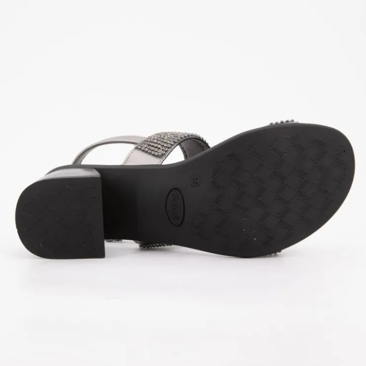 SCHOLL Sandales à talons es élysees à strass Femme NOIR