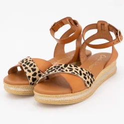 CARLA TORTOSA Sandales a plateforme leo/avellana 14678 t36/41 Femme MARRON Hot