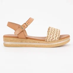 CARLA TORTOSA Sandales compensees negro t36/41 Femme BEIGE Clearance