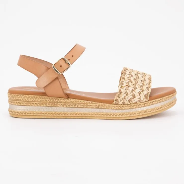 CARLA TORTOSA Sandales compensees negro t36/41 Femme BEIGE Clearance