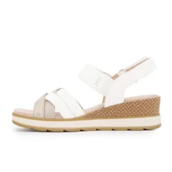 CAPRICE Sandales compensees white comb 36/41 Femme BLANC Discount