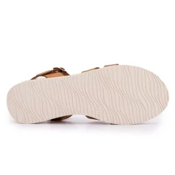 BIOSTOCK Sandales compensées à brides larges Femme MARRON CLAIR Clearance