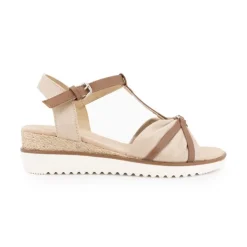 TOM TAILOR Sandales compensées avec corde semelle blanche Femme BEIGE Outlet