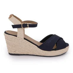 TOM TAILOR Sandales compensées bi-color Femme BLEU FONCE Sale