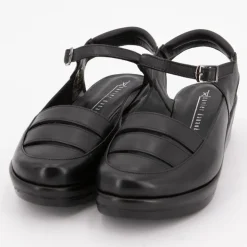 XAVIER DANAUD Sandales compensées cuir avec boucle Femme NOIR Discount