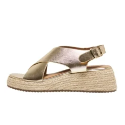 ONLY Sandales compensées espadrille Minerva brillante avec boucle Femme OR Best