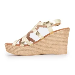 CARLA TORTOSA Sandales compensées lanières tressées avec boucle dé Femme OR Online