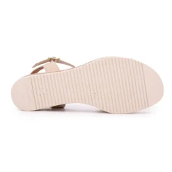 BIOSTOCK Sandales compensées marron à motif Femme BEIGE Best