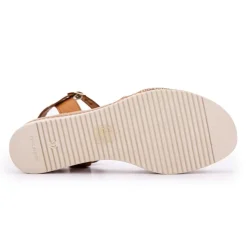 BIOSTOCK Sandales compensées à motif Femme MARRON Outlet