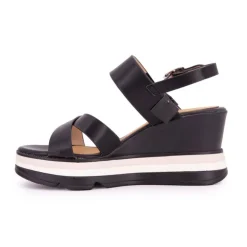 KEYS Sandales compensées plateforme à boucle avec bijou Femme NOIR Online