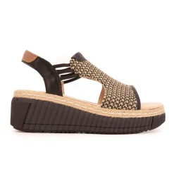 TOM TAILOR Sandales compensées tressées semelle e Femme NOIR Best