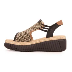 TOM TAILOR Sandales compensées tressées semelle e Femme NOIR Best