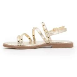 LES TROPEZIENNES PAR M.BELARBI Sandales Cabel gold à strass Femme OR Hot
