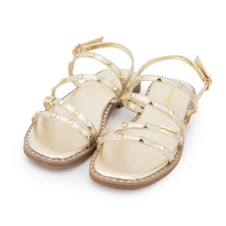 LES TROPEZIENNES PAR M.BELARBI Sandales Cabel gold à strass Femme OR Hot