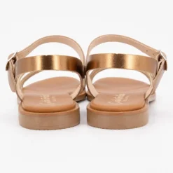 CARLA TORTOSA Sandales cristal boucle rond plat Femme BRONZE Hot