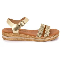 CARLA TORTOSA Sandales glitter avec bride à paillettes Femme OR Outlet