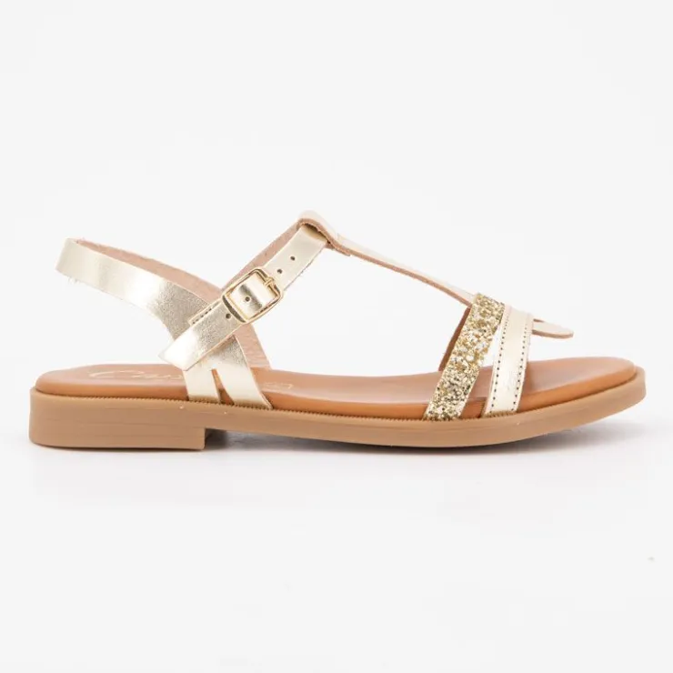 CARLA TORTOSA Sandales glitter blanco 17441 t28/35 Enfant OR