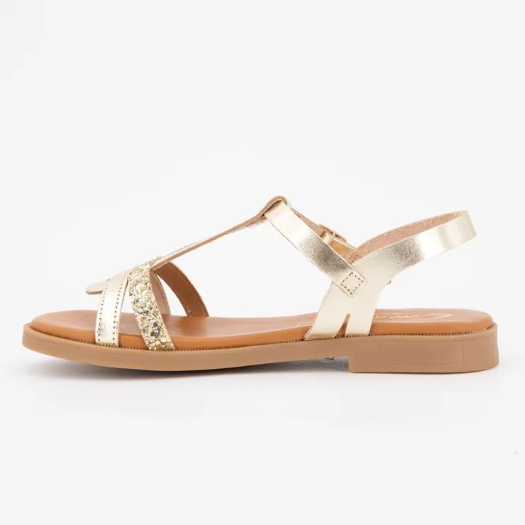 CARLA TORTOSA Sandales glitter blanco 17441 t28/35 Enfant OR