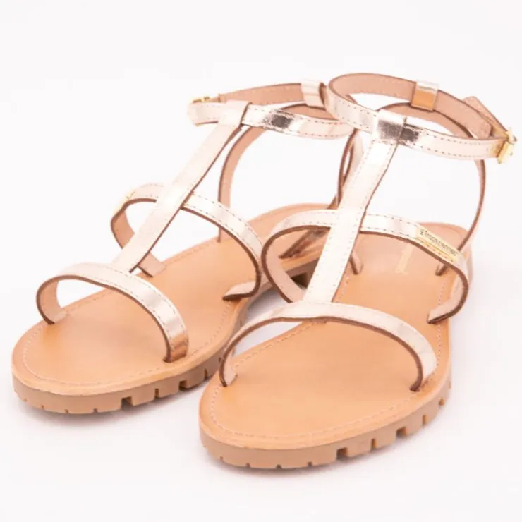 LES TROPEZIENNES PAR M.BELARBI Sandales Hexom à boucle dé semelle crantée Femme OR New