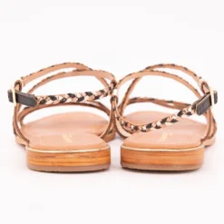 LES TROPEZIENNES PAR M.BELARBI Sandales Homage lanières à tresses gold Femme OR Best