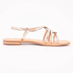 LES TROPEZIENNES PAR M.BELARBI Sandales hudon à lanières entremelées cuir Femme OR Online