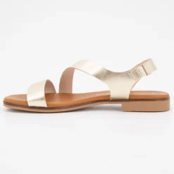 CARLA TORTOSA Sandales plate vaq. bout rond Femme OR Sale