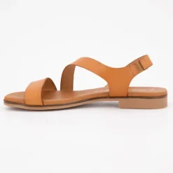 CARLA TORTOSA Sandales plate vaq. bout rond Femme MARRON Sale