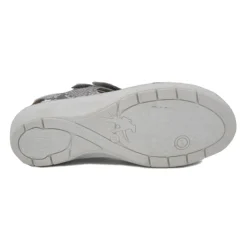 FLUCHOS Sandales plates compensées f0550 brides python Femme GRIS Best