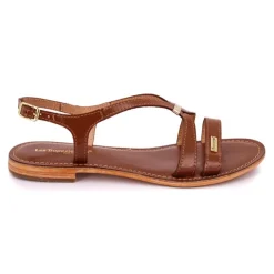 LES TROPEZIENNES PAR M.BELARBI Sandales plates Hamoon en cuir Femme MARRON CLAIR Hot