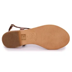 LES TROPEZIENNES PAR M.BELARBI Sandales plates Hamoon en cuir Femme MARRON CLAIR Hot