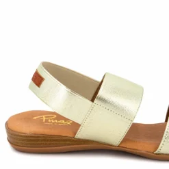 PINAZ Sandales plates Nigella Femme OR