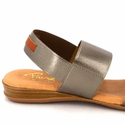 PINAZ Sandales plates Nigella Femme BRONZE New