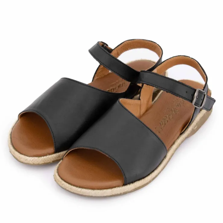 CARLA TORTOSA Sandales Plates Ritello t36-41 Femme NOIR Sale