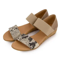 PINAZ Sandales serpent suédine semelle corde Femme BEIGE Online