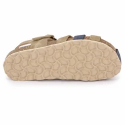 BIOSTOCK Sandales spartiates taupe et bride bleue Enfant BLEU FONCE Best