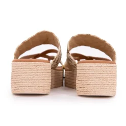 CARLA TORTOSA Sandales tressées platine compensées Femme OR Clearance