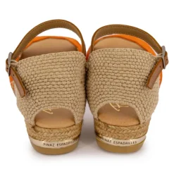 PINAZ Sandales tressés avec boucle cheville Femme NOIR Clearance