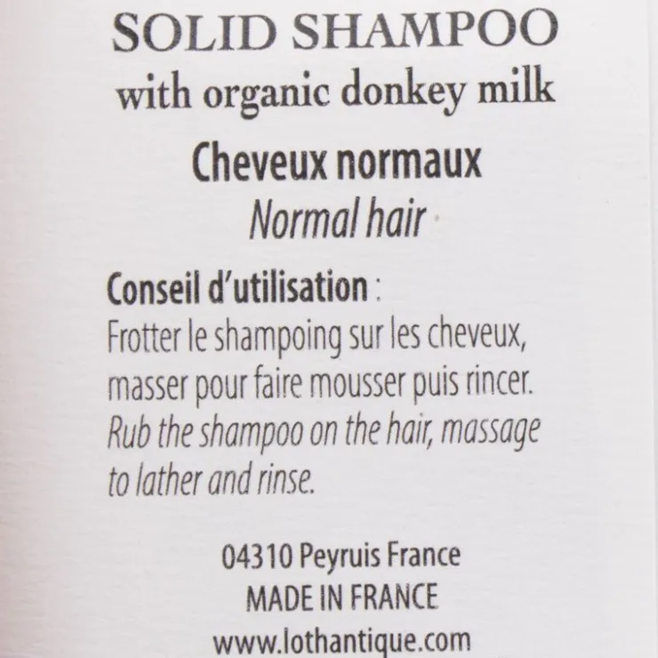 LOTHANTIQUE Shampoing solide 75g lait d'anesse Mixte Outlet